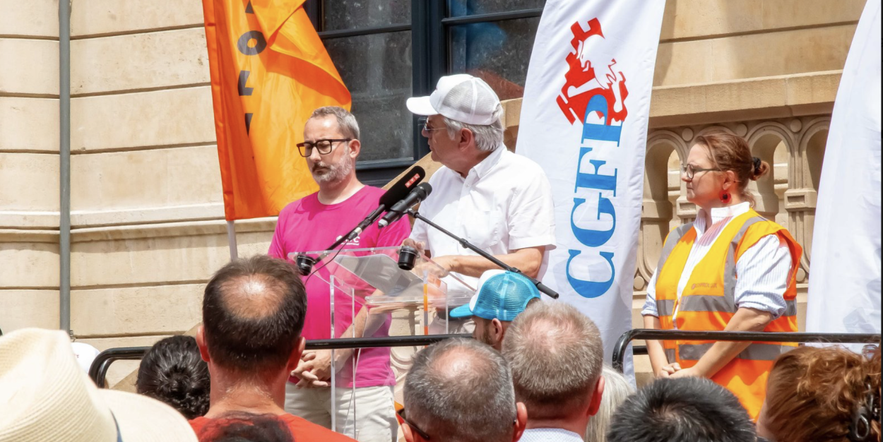 CGFP-Maniff virun der Chamber Wolff: Regierung wier arrogant, déi ëffentlech Consultatioun eng Scheindebatt